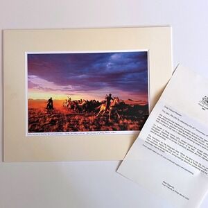 2005 Marlboro 50th Anniversary Lithograph Ltd Ed Cowboy Art Print W/ Letter NOS